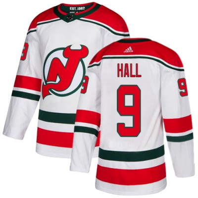Adidas New Jersey Devils #9 Taylor Hall White Alternate Authentic Stitched NHL Jersey